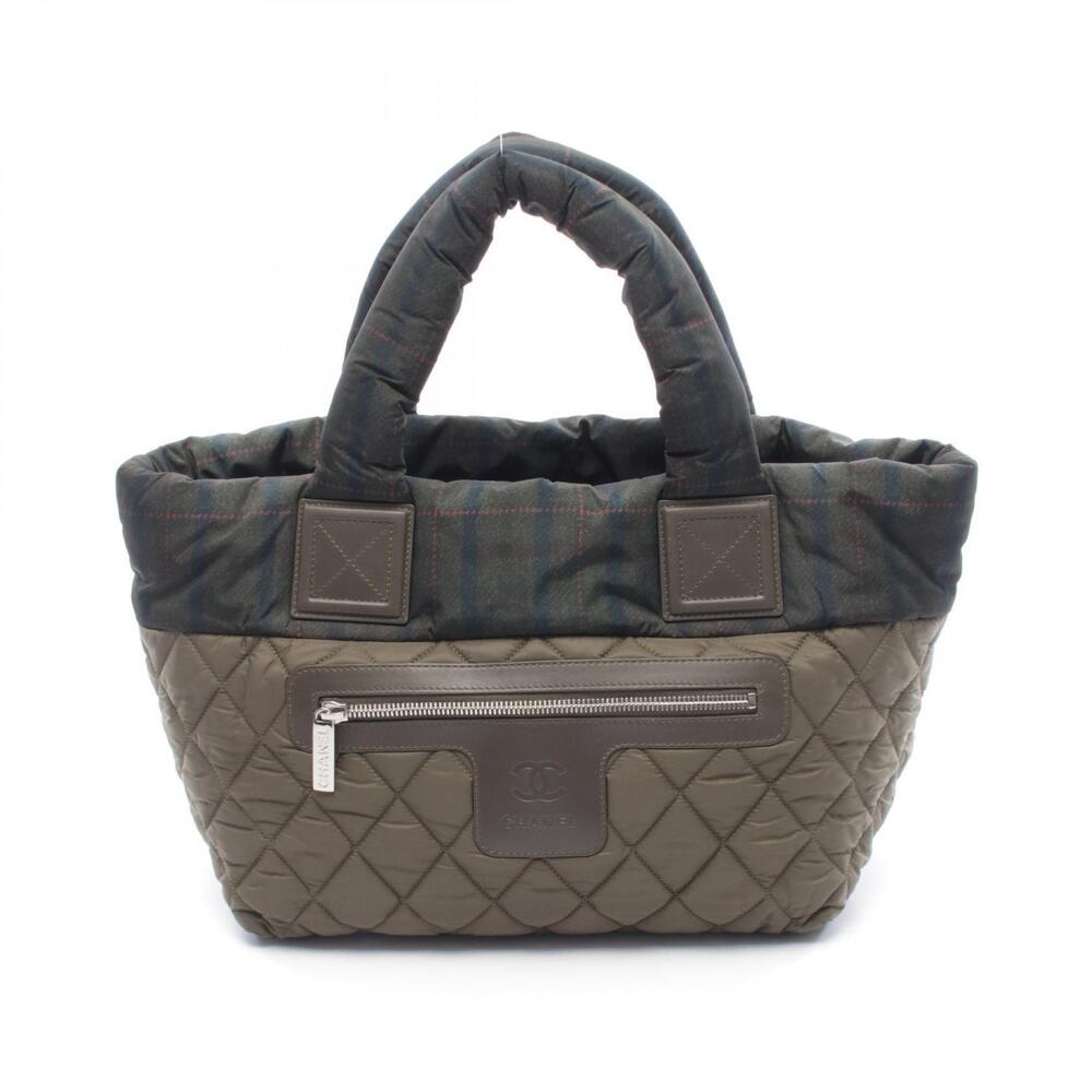 Chanel Coco Cocoon Tote Bag Leather Khaki Green